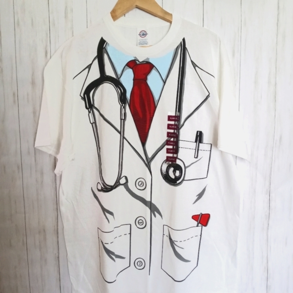 Shirt Men Delta pro weight  white size X Large print Doctor  nurses Unisex